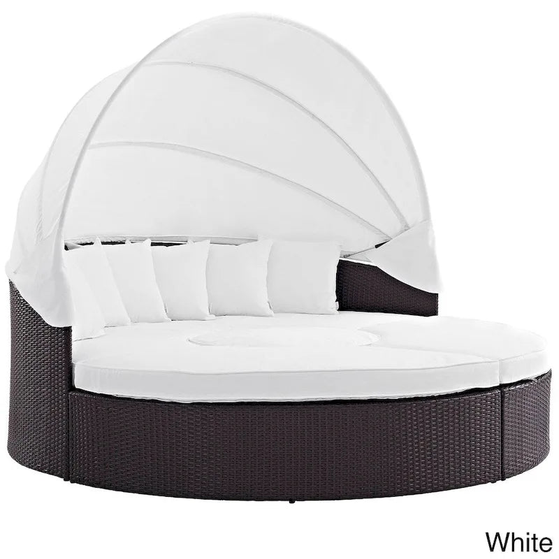 Convene Lit de Repos d'Extérieur avec Auvent de 86 Pouces