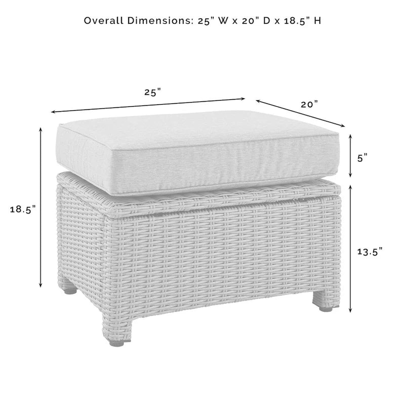 Crosley Bradenton Ensemble de canapés d'extérieur 3 pièces en osier - 81 L x 75 P x 32,5 H