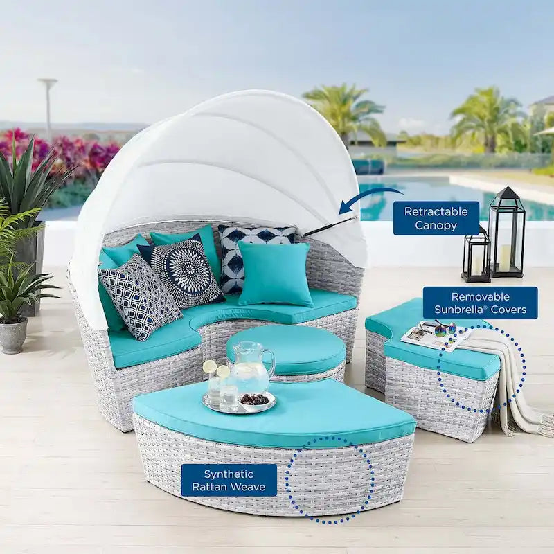 Lit de repos d'extérieur Scottsdale Canopy Sunbrella