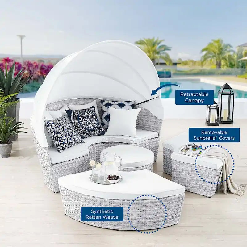 Lit de repos d'extérieur Scottsdale Canopy Sunbrella