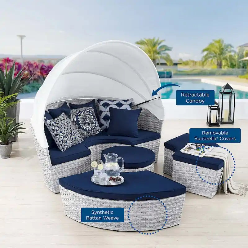 Lit de repos d'extérieur Scottsdale Canopy Sunbrella