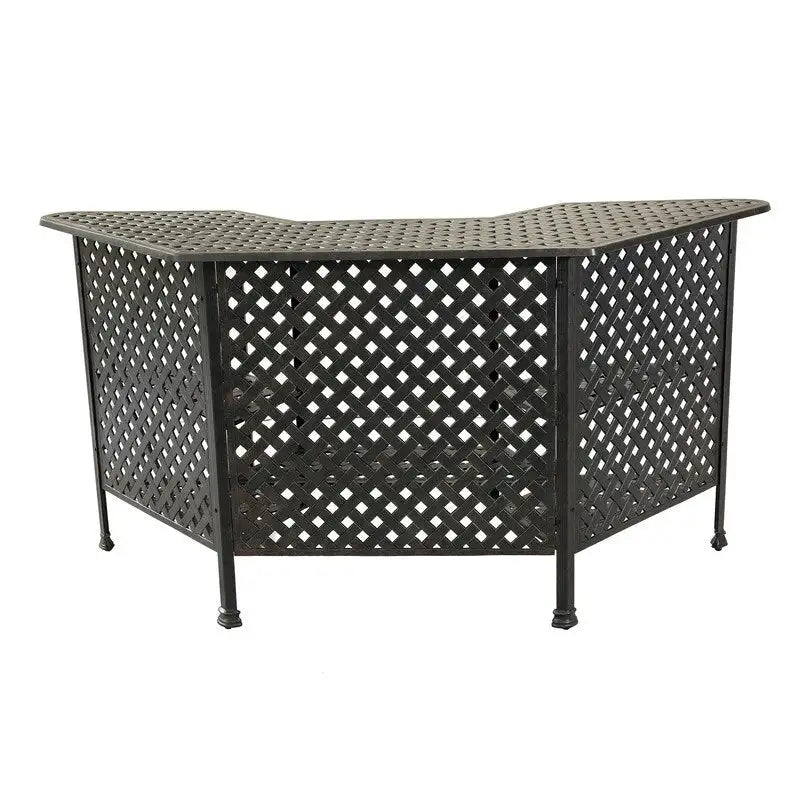 Table de bar en aluminium couleur bronze vieilli