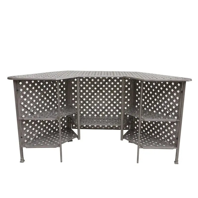 Table de bar en aluminium couleur bronze vieilli
