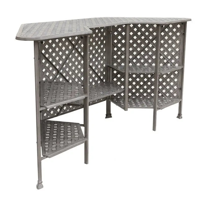 Table de bar en aluminium couleur bronze vieilli