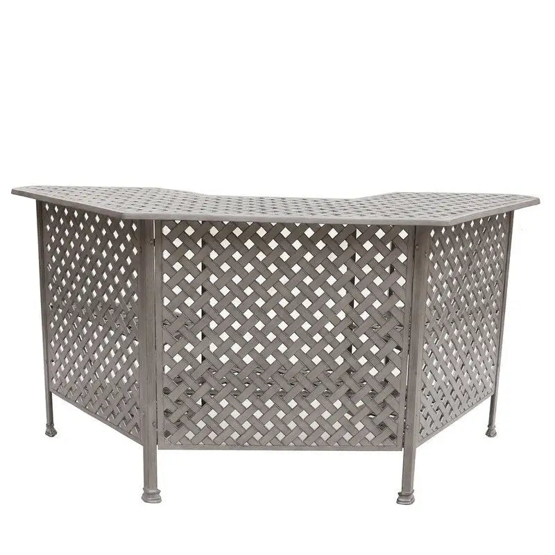 Table de bar en aluminium couleur bronze vieilli