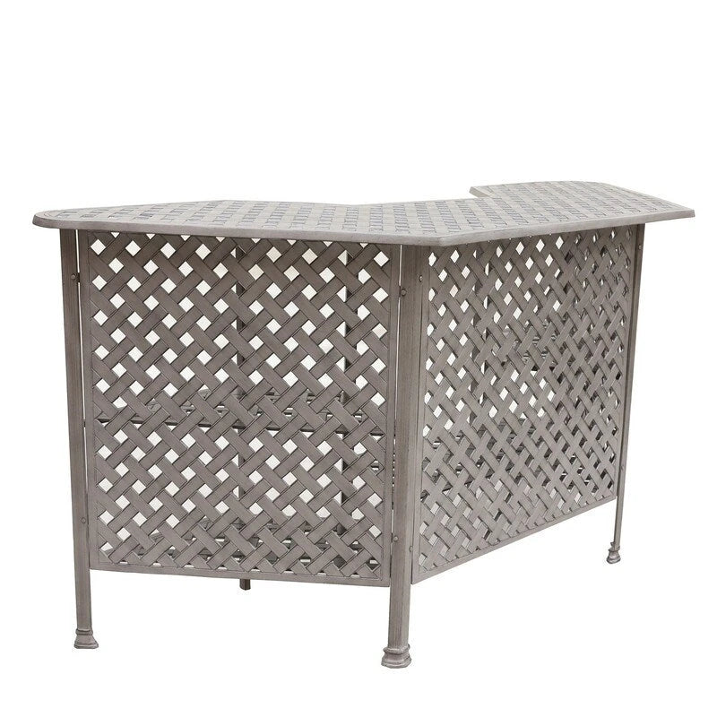 Table de bar en aluminium couleur bronze vieilli