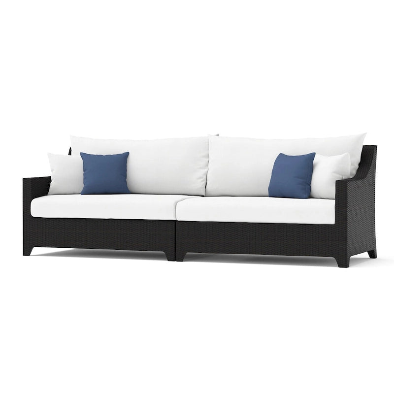 Ensemble de salon de jardin Deco 8 pièces en aluminium avec canapé et fauteuils de club
