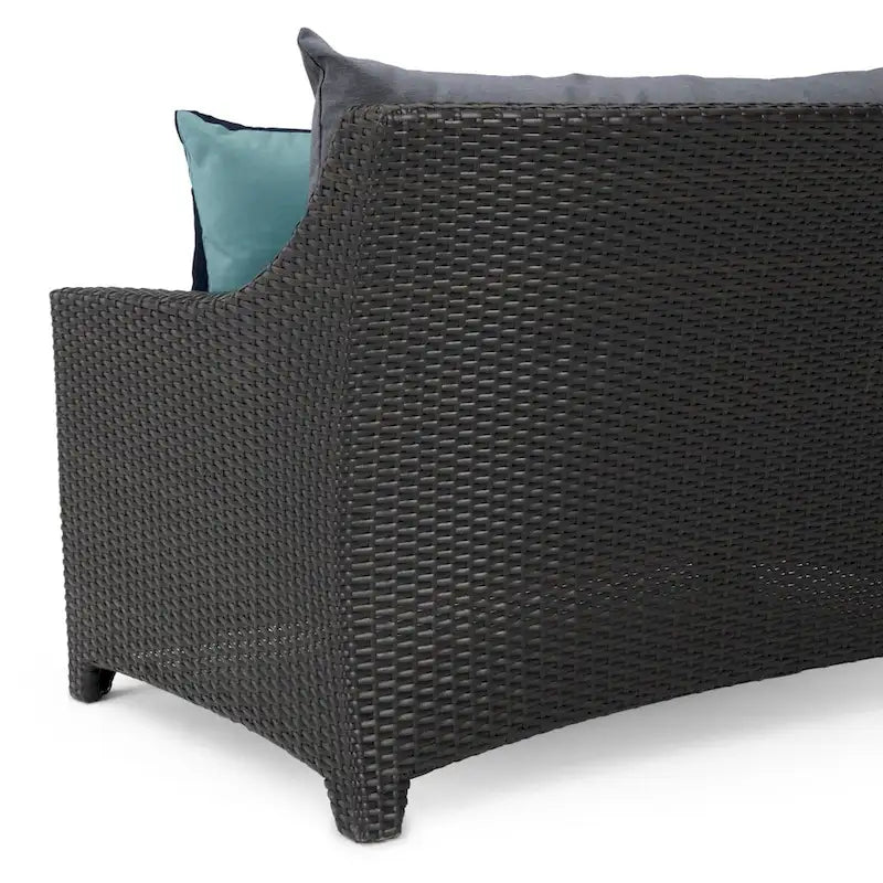 Ensemble de salon de jardin Deco 8 pièces en aluminium avec canapé et fauteuils de club