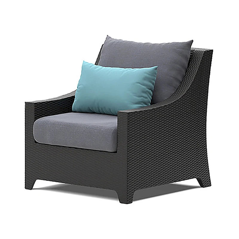 Ensemble de salon de jardin Deco 8 pièces en aluminium avec canapé et fauteuils de club