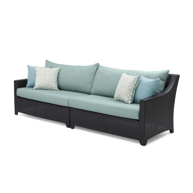 Ensemble de salon de jardin Deco 8 pièces en aluminium avec canapé et fauteuils de club