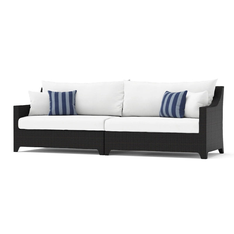 Ensemble de salon de jardin Deco 8 pièces en aluminium avec canapé et fauteuils de club