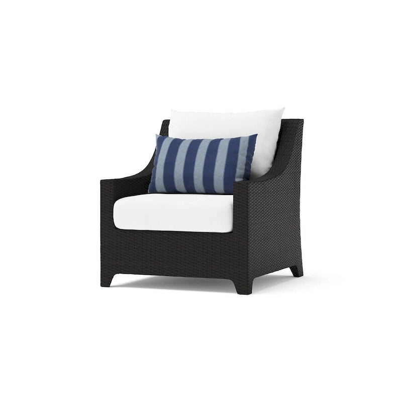 Ensemble de salon de jardin Deco 8 pièces en aluminium avec canapé et fauteuils de club