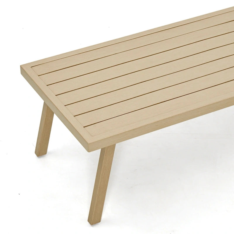 Ensemble de conversation d'extérieur 4 pièces en aluminium avec table d'appoint et coussins
