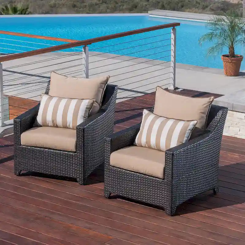 Fauteuils de jardin Deco 2 pièces Sunbrella - 30 po L x 33 po P x 32 po H