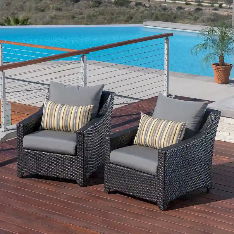 Fauteuils de jardin Deco 2 pièces Sunbrella - 30 po L x 33 po P x 32 po H