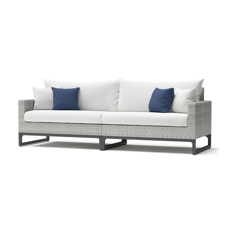Ensemble de salon de jardin Milo Gray Sunbrella, 8 pièces, avec fauteuils pivotants