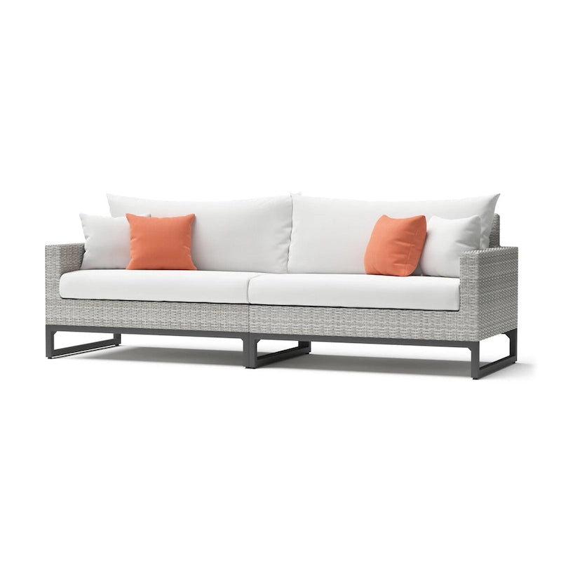 Ensemble de salon de jardin Milo Gray Sunbrella, 8 pièces, avec fauteuils pivotants