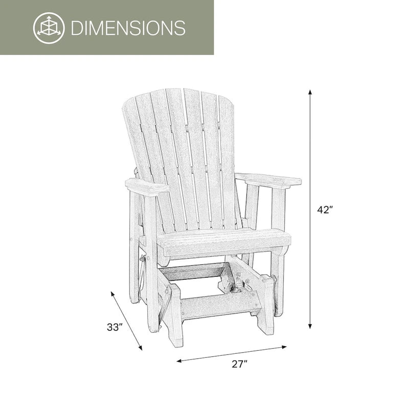 Glider et repose-pieds Fan Back d'American Furniture Classics, fabriqués aux États-Unis