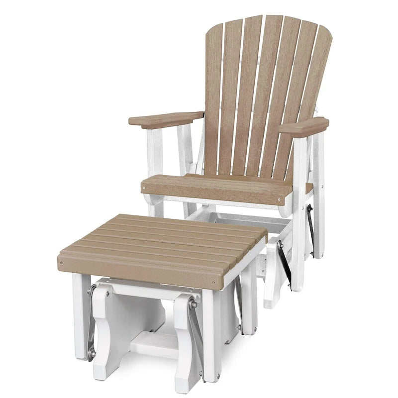 Glider et repose-pieds Fan Back d'American Furniture Classics, fabriqués aux États-Unis