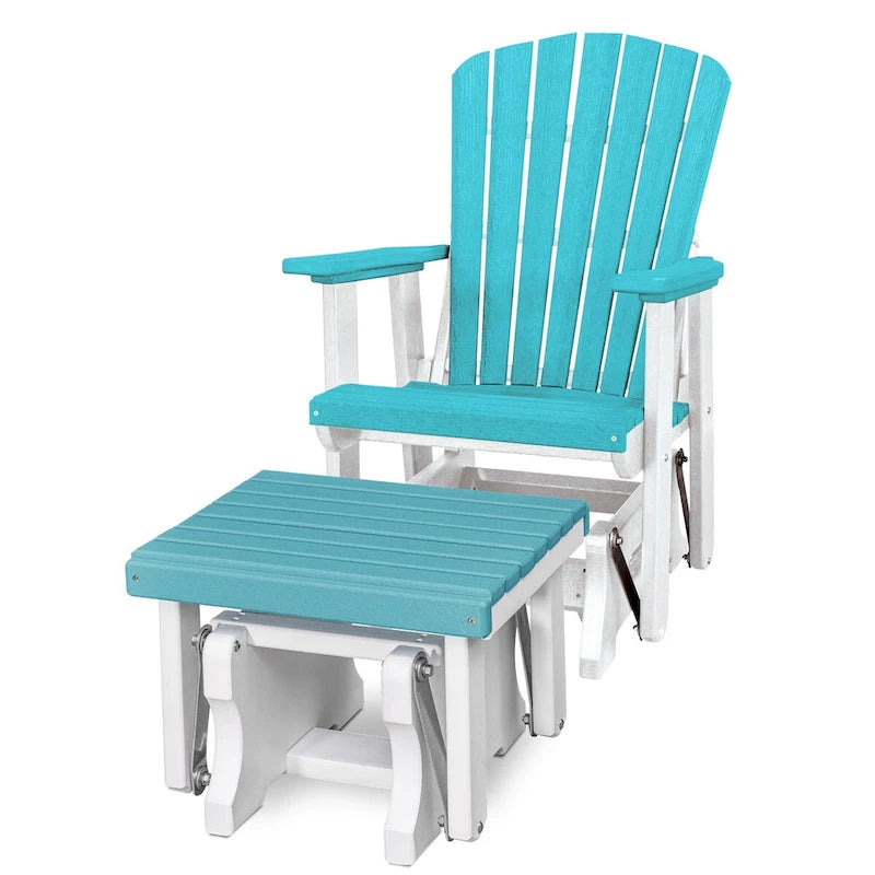 Glider et repose-pieds Fan Back d'American Furniture Classics, fabriqués aux États-Unis