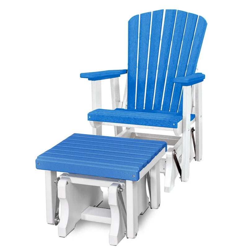 Glider et repose-pieds Fan Back d'American Furniture Classics, fabriqués aux États-Unis