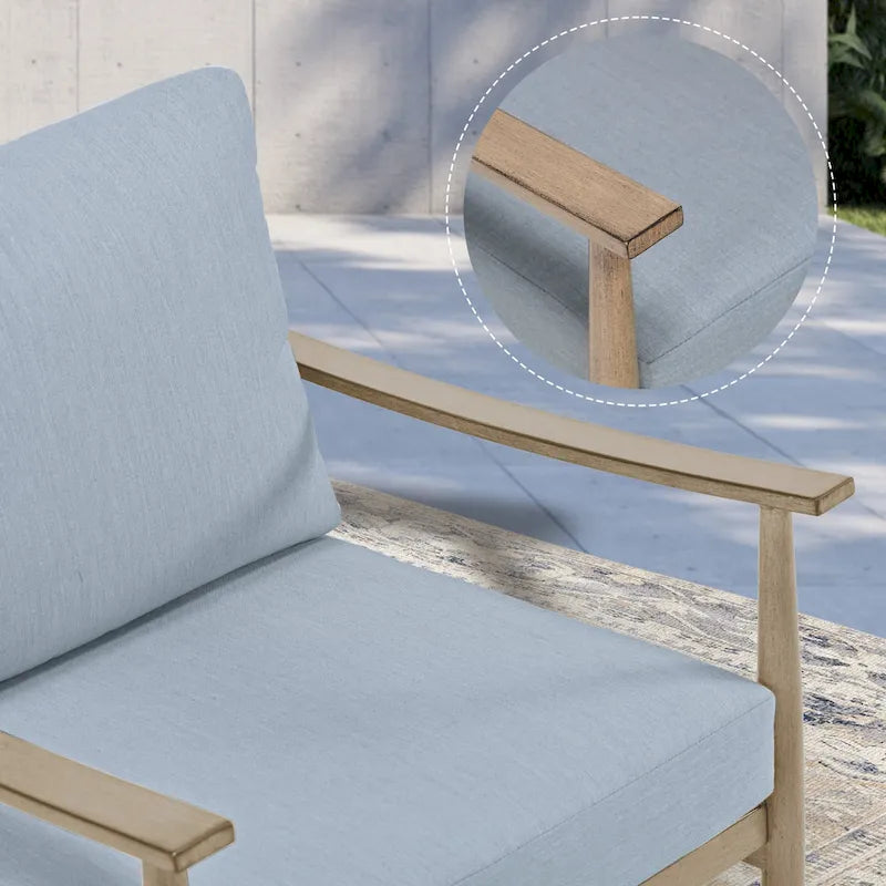 Ensemble de conversation d'extérieur 5 places en aluminium avec dossier de chaise en sangle et coussins
