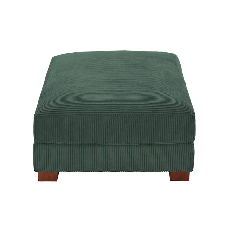 Pouf de canapé en velours côtelé avec bois massif
