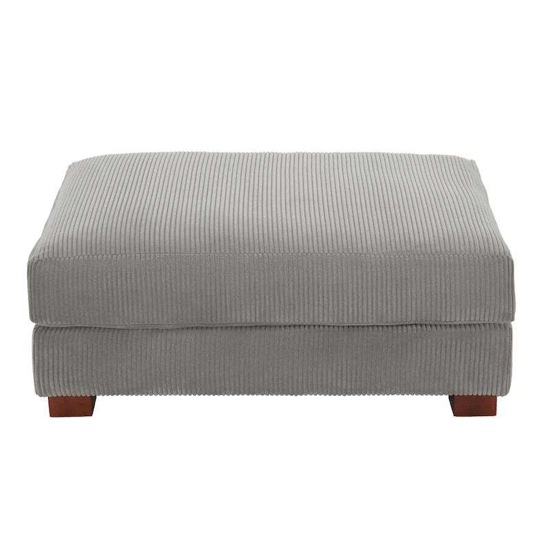 Pouf de canapé en velours côtelé avec bois massif