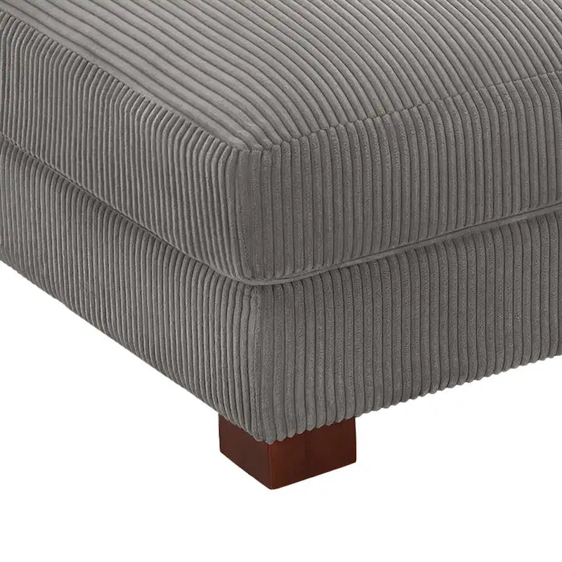 Pouf de canapé en velours côtelé avec bois massif