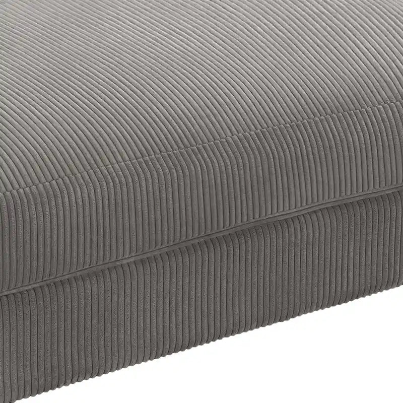 Pouf de canapé en velours côtelé avec bois massif