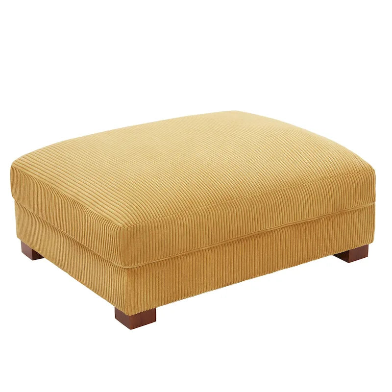 Pouf de canapé en velours côtelé avec bois massif