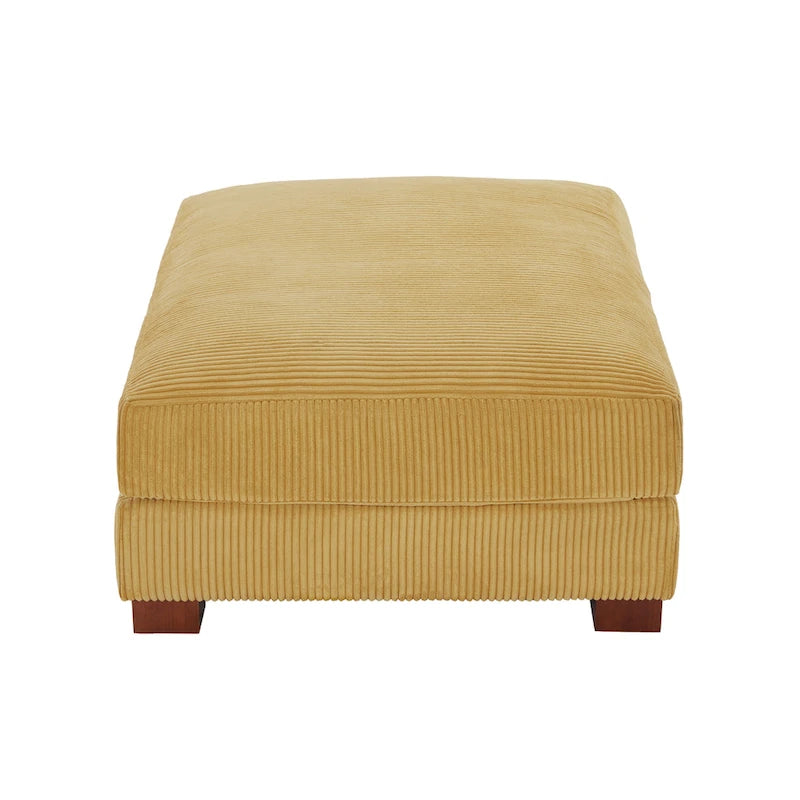 Pouf de canapé en velours côtelé avec bois massif