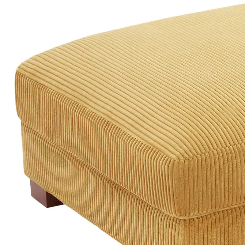Pouf de canapé en velours côtelé avec bois massif