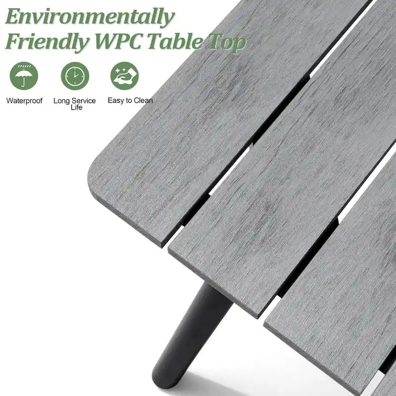 VredHom Ensemble de salle à manger d'extérieur 7/9 pièces avec chaises empilables