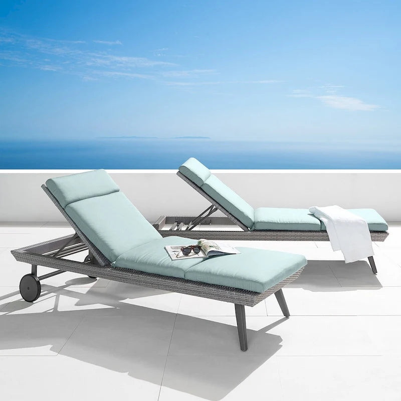 Portofino Ensemble Transat et Matelas d'extérieur 2 pièces en Sunbrella