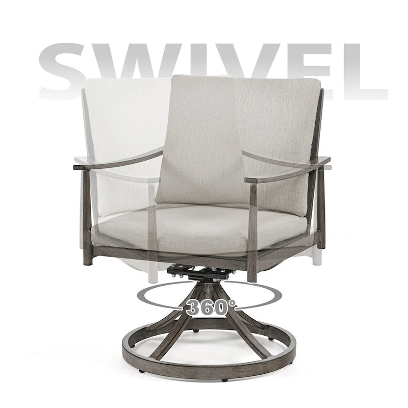 Ensemble de salle à manger d'extérieur 9 pièces en aluminium SleekLine avec dossier en sangle et coussins amovibles