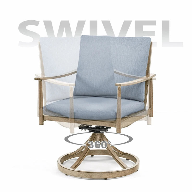 Ensemble de salle à manger d'extérieur 9 pièces en aluminium SleekLine avec dossier en sangle et coussins amovibles