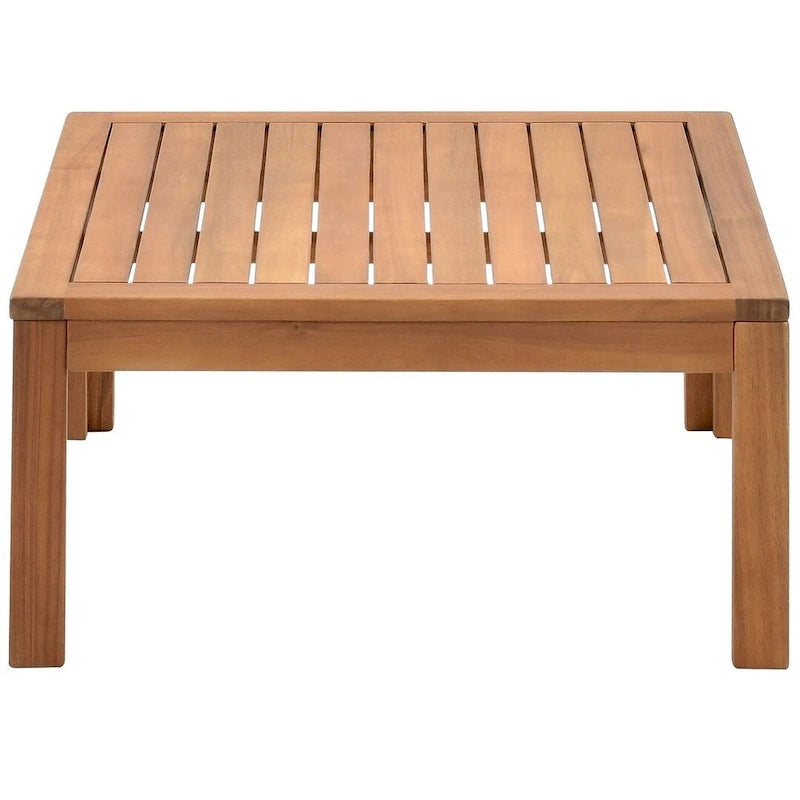 Ensemble de canapés de jardin 4 pièces en bois d'acacia au design exotique