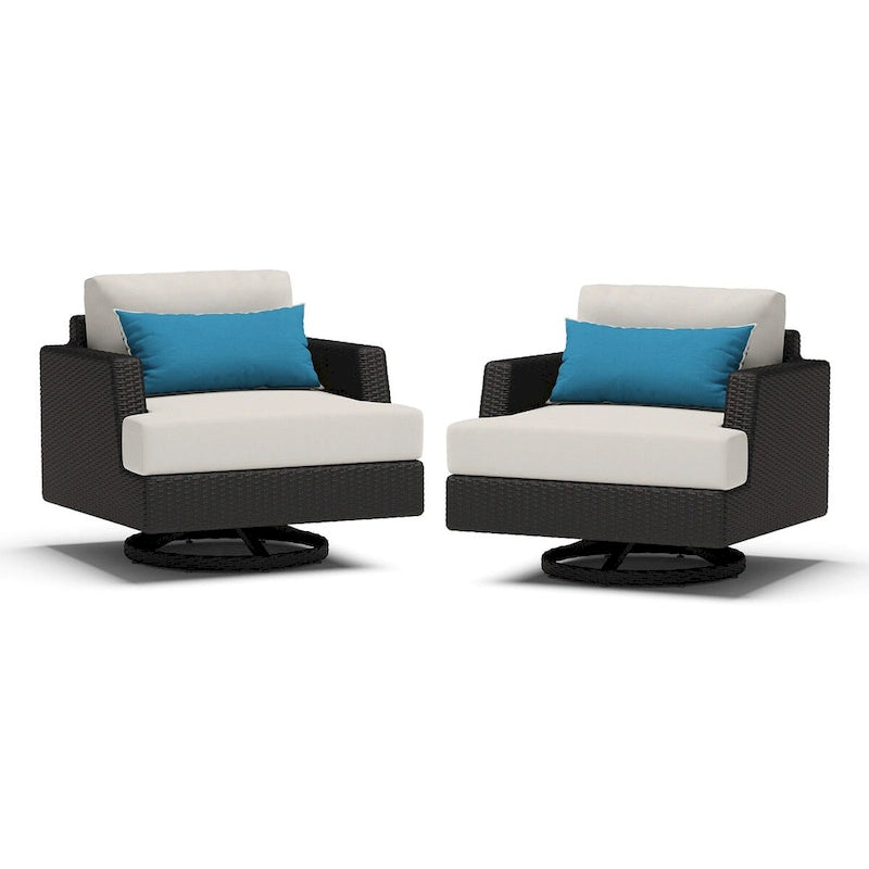 Chaises de salon de jardin Portofino Comfort 2 pièces avec mouvement Sunbrella