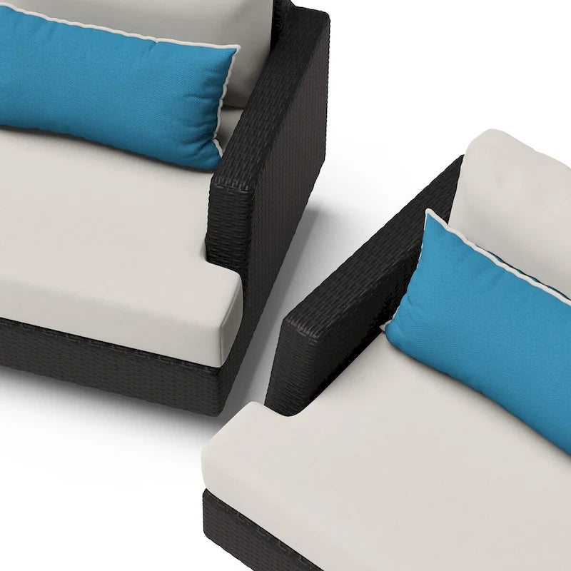 Chaises de salon de jardin Portofino Comfort 2 pièces avec mouvement Sunbrella