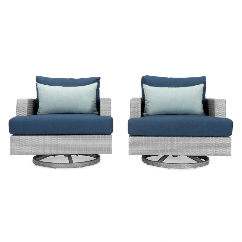 Chaises de salon de jardin Portofino Comfort 2 pièces avec mouvement Sunbrella