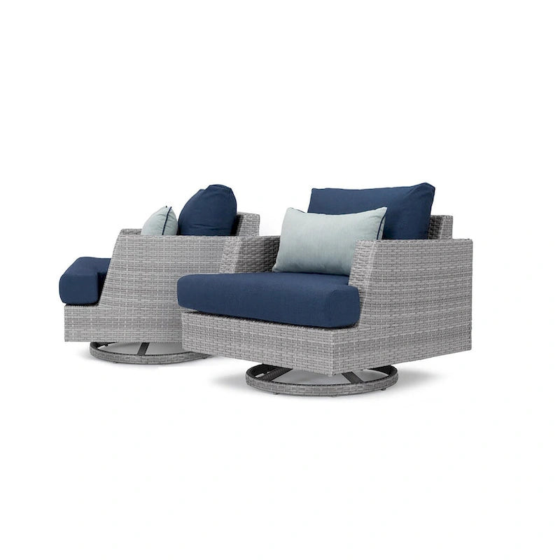 Chaises de salon de jardin Portofino Comfort 2 pièces avec mouvement Sunbrella
