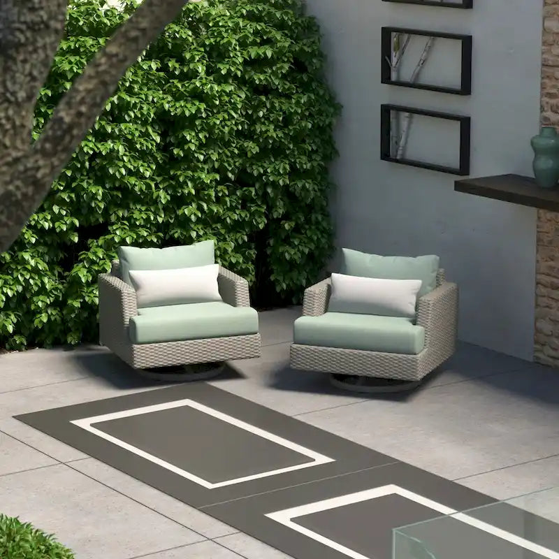Chaises de salon de jardin Portofino Comfort 2 pièces avec mouvement Sunbrella