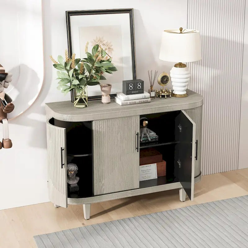 Console en bois de 120 cm et meuble-bar à café
