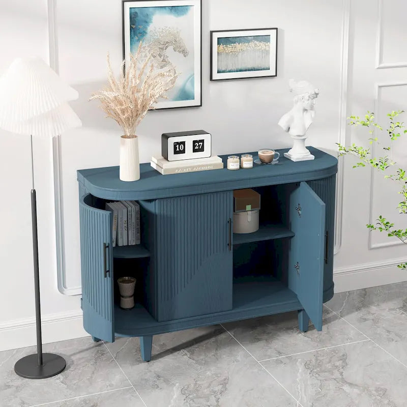 Console en bois de 120 cm et meuble-bar à café