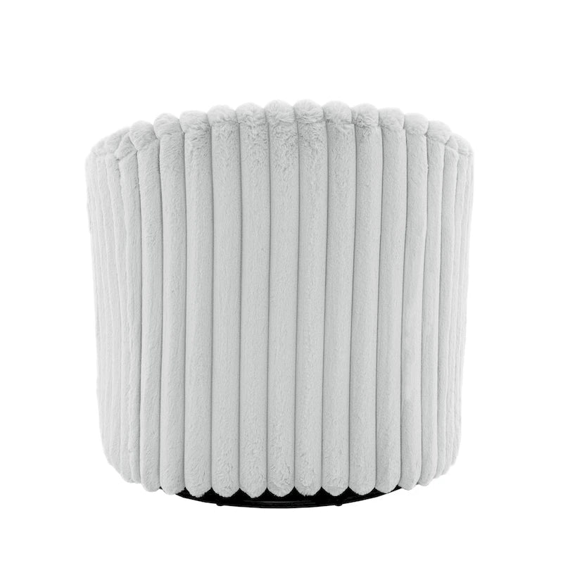 Lot de 2 fauteuils d'appoint pivotants modernes en velours côtelé moelleux, 49 cm