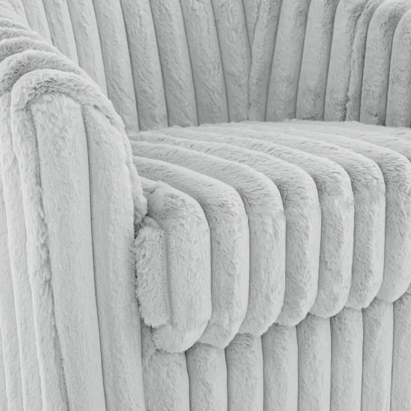 Lot de 2 fauteuils d'appoint pivotants modernes en velours côtelé moelleux, 49 cm