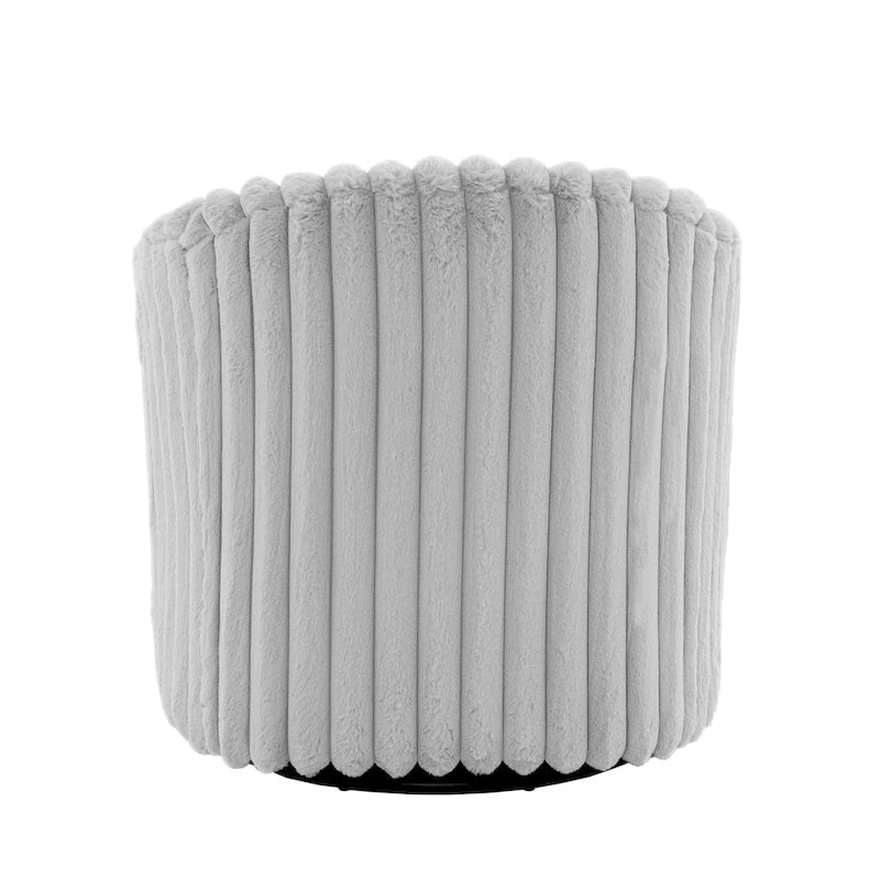 Lot de 2 fauteuils d'appoint pivotants modernes en velours côtelé moelleux, 49 cm