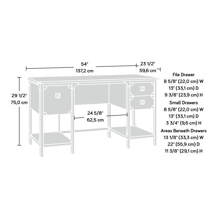 Bureau double piédestal