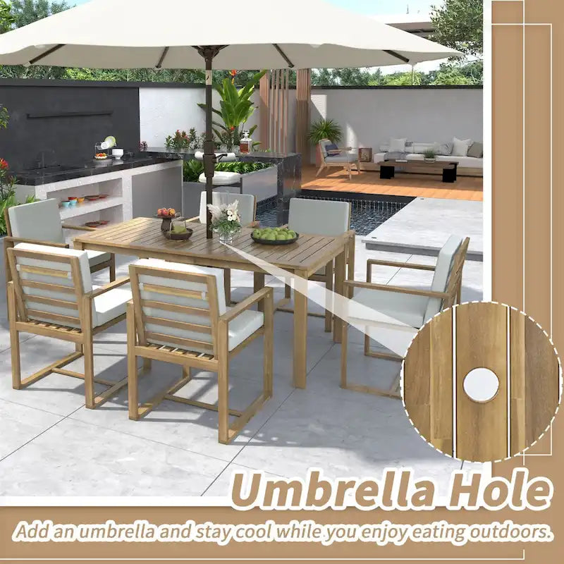 Ensemble Table et Chaises de Jardin pour Repas en Extérieur